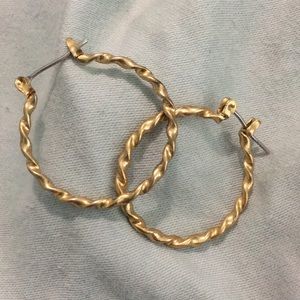 925 Gold plated medium hoops